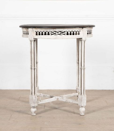 Late 19th Century English Round Painted Occasional Table