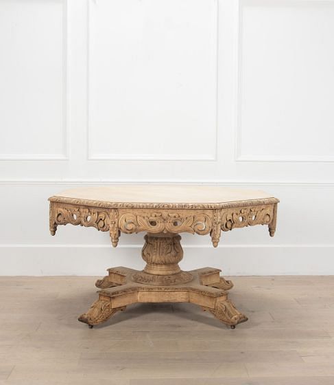 19th Century Bleached Oak Centre Table