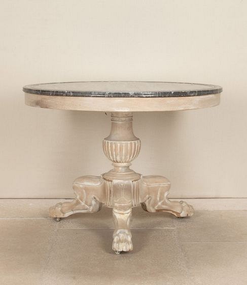 19th Century French Bleached Walnut Gueridon