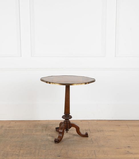 Victorian Walnut and Floral Marquetry Chess Table