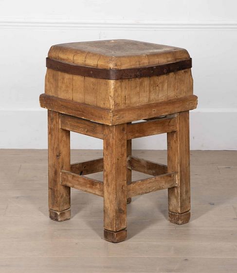 Early 20th Century French Butchers Block