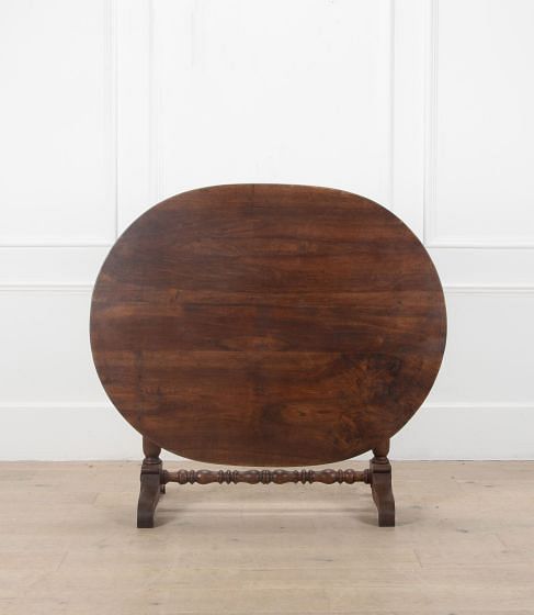 Large 19th Century French Oval Folding Vineyard Table