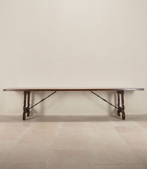 Long 19th Century Spanish Walnut Rectory Table
