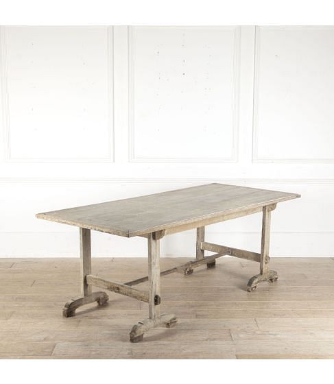 19th Century French Trestle Style Dining Table