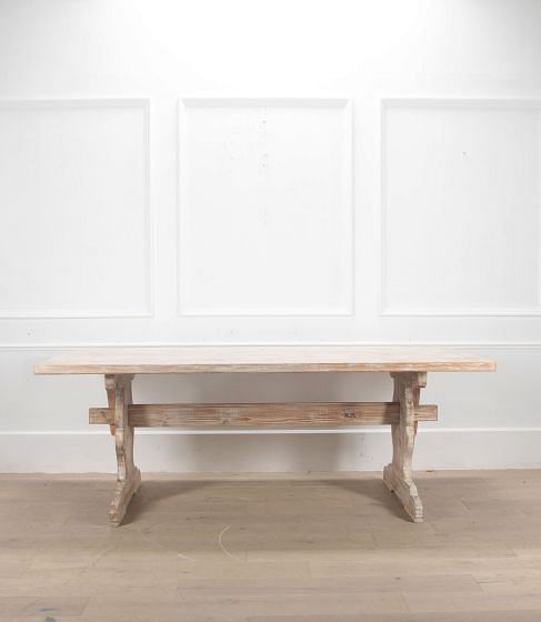 Early 20th Century Swedish Trestle End Dining Table