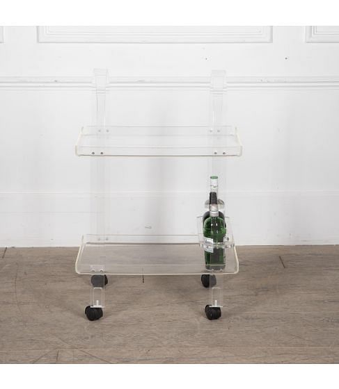 Late 20th Century Italian Perspex Drinks Trolley