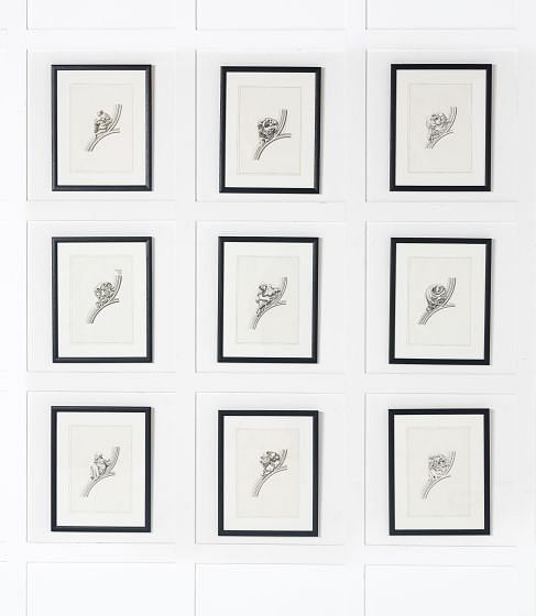 Set of Nine 19th Century French Framed Engravings of Cathedral d'Auch