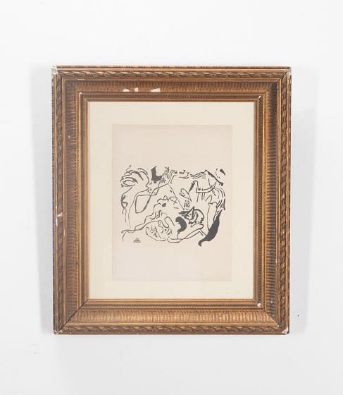 20th Century Woodblock Print by Wasilly Kandinsky