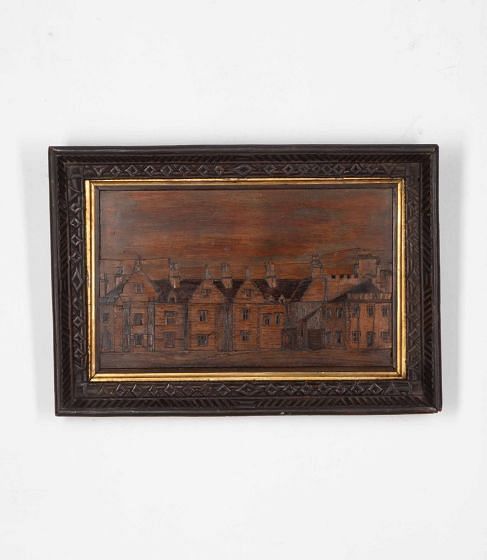 George III Marquetry Picture By J H Grigg