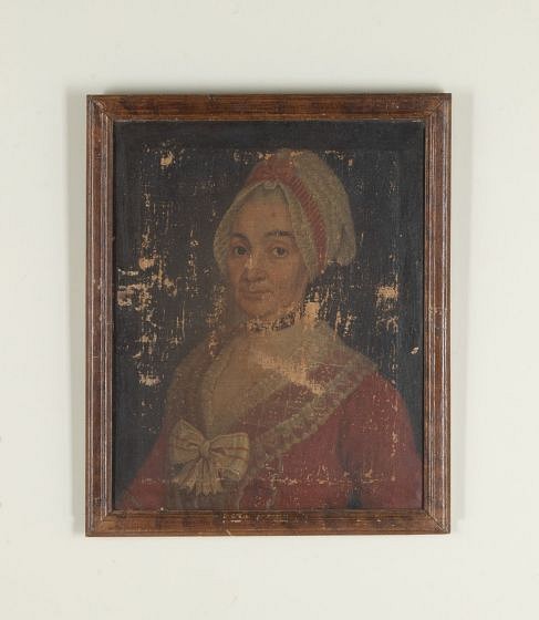 18th Century French Oil on Canvas Portrait of Madame Rischmann
