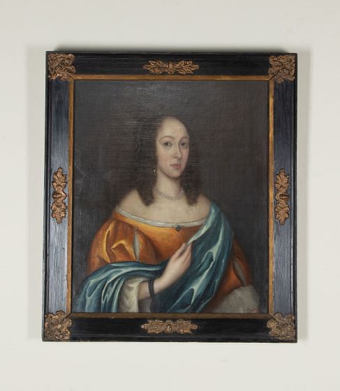17th Century English Oil on Canvas Portrait of a Lady