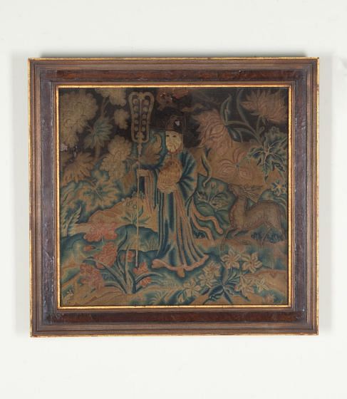 Late 17th Century Flemish Needlepoint in a Wooden Frame
