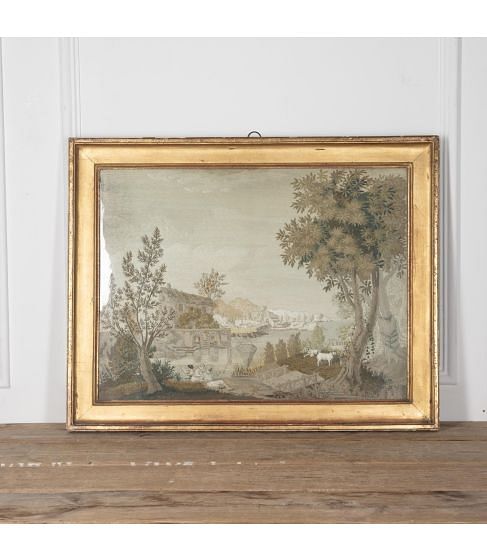 Large Early 19th Century French Silkwork