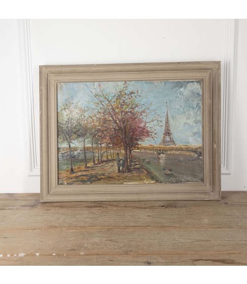 20th Century 'La Tour Eiffel' Oil Painting
