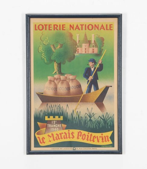 Framed French Lottery Poster
