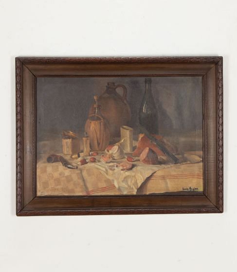 19th Century French Framed Still Painting By Louis Augier