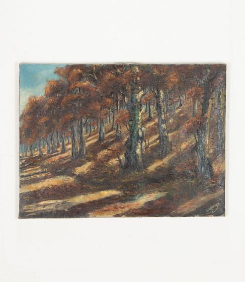 20th Century French Oil on Canvas Painting 'Autumn Forest'