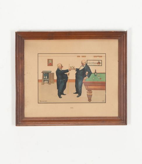 20th Century American Framed Lithograph 'Kiss' by Bernardt Wall