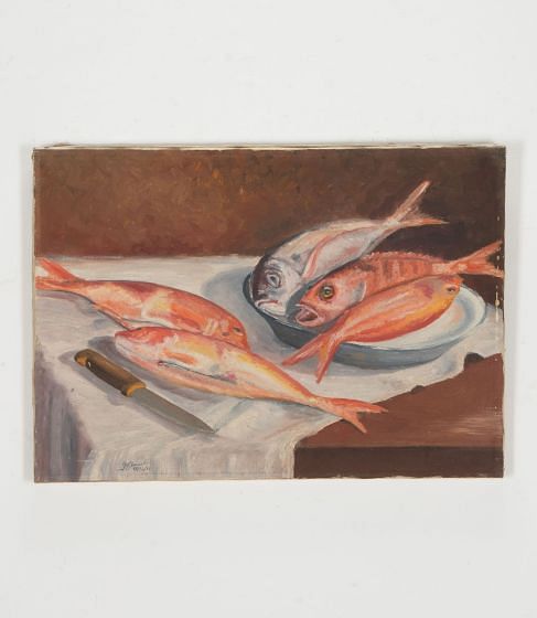 20th Century French Signed Oil on Canvas Still Life Painting