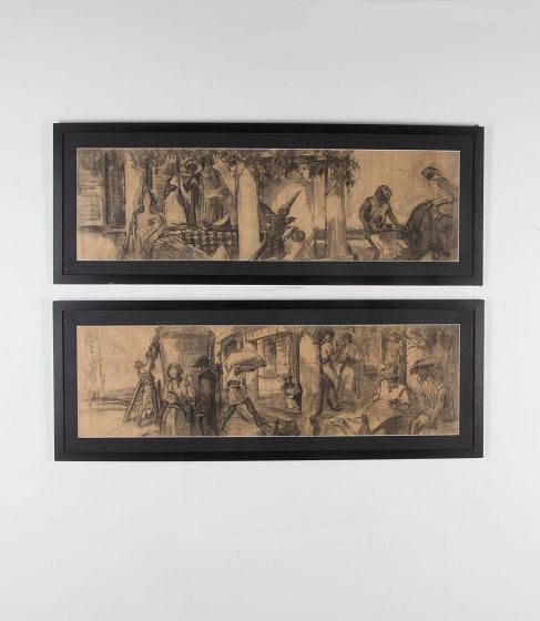 20th Century Pair of Illustrations by Alfred Palmer