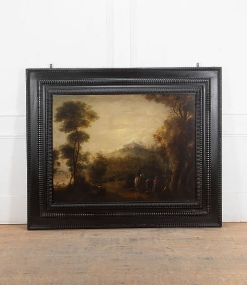 Grand Scale 18th Century Italian Classical Landscape Painting