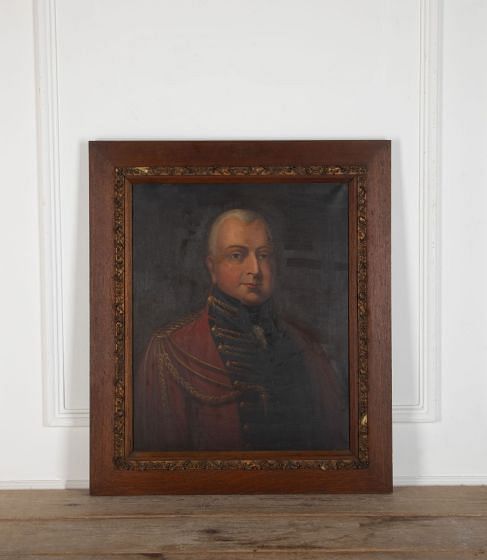 19th Century Oil on Canvas Portrait of Military Officer