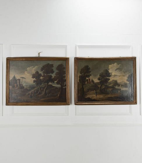 Pair of 18th Century Italian Landscape Paintings