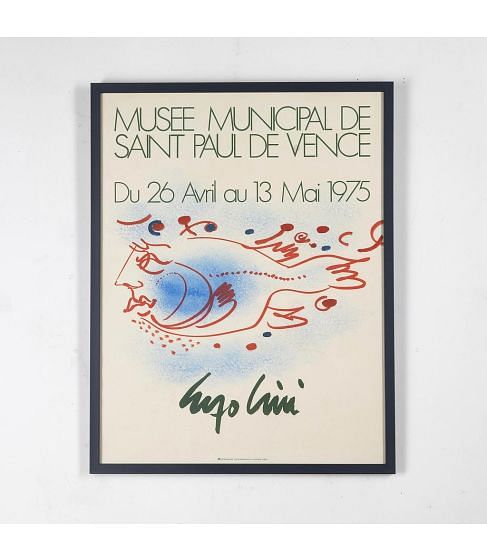 20th Century French Hand Painted Print by Enzo Cini
