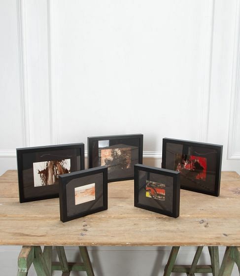 Mid-Century French Set of Five Abstract Oil on Paper Studies by Gérard Larat