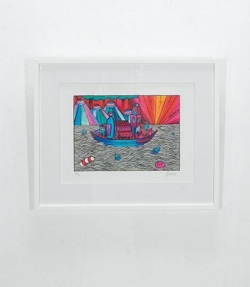 Original Silkscreen by André for Louis Vuitton Saint-Tropez