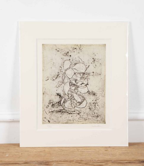 Mid-Century French Debutler Etching