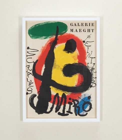Mid-Century French Joan Miro Murales Peintures Original Poster, 1961