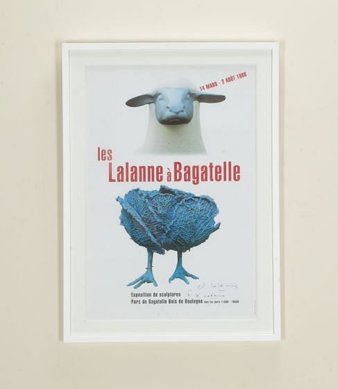 Late 20th Century French Printed Poster 'Les Lalanne à Bagatelle' Signed by Xavier & Claude Lalanne