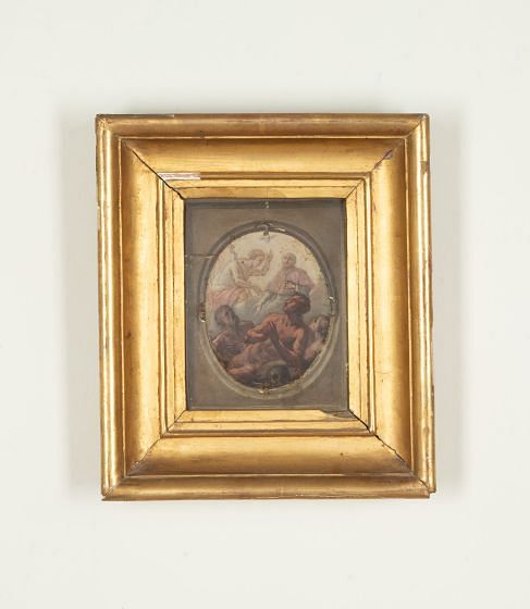18th Century Spanish School Oil on Copper Painting