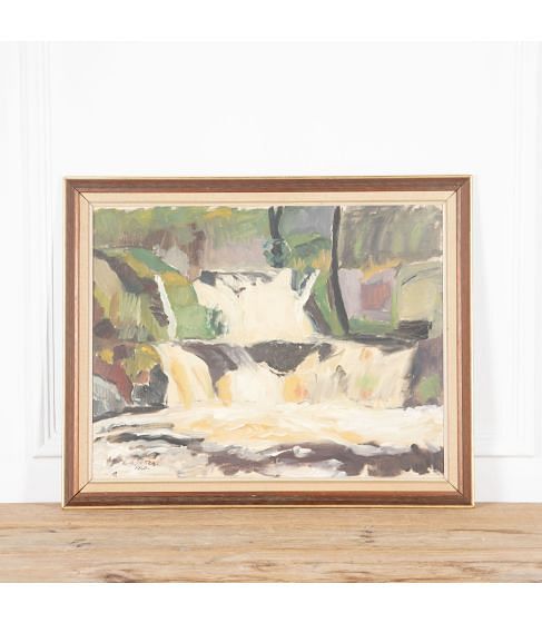 20th Century Large Swedish Abstract Landscape