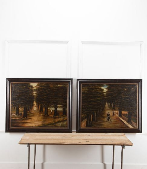 Pair of 19th Century American Folk Art Paintings