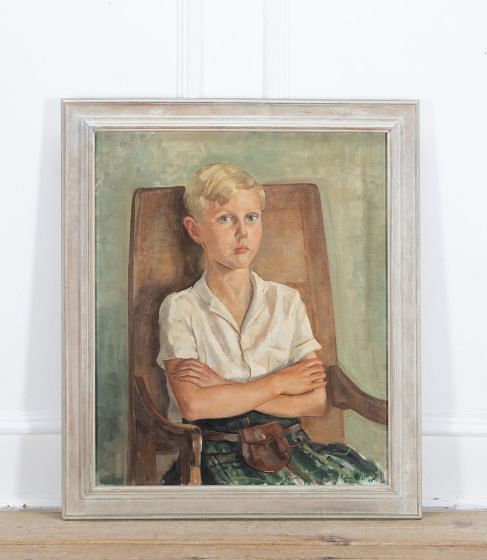 Large Mid Century Portrait of a Boy by Robin Watt