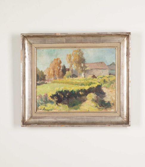 Early 20th Century French Oil on Canvas Landscape Painting