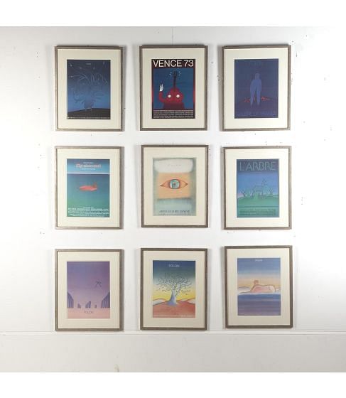 Collection of Nine 20th Century Jean-Michel Folon Prints