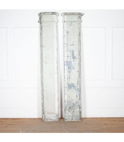 Pair of 20th Century French Trompe L'oeil Column Capitals