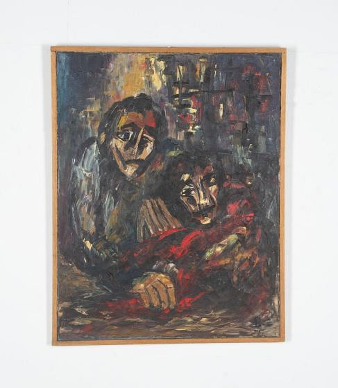 20th Century French 'Les Miserables' Modernist Painting