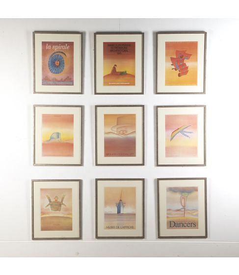 Collection of Nine 20th Century Jean-Michel Folon Prints