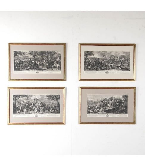 18th Century Set of Four Engravings by J Audran