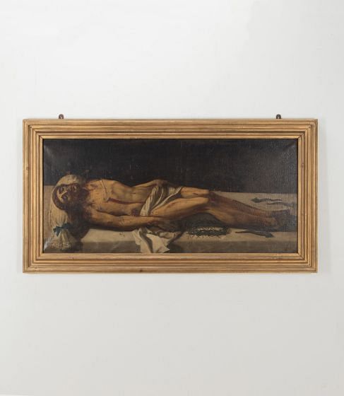 Large 18th Century Italian Oil on Canvas Painting of Christ