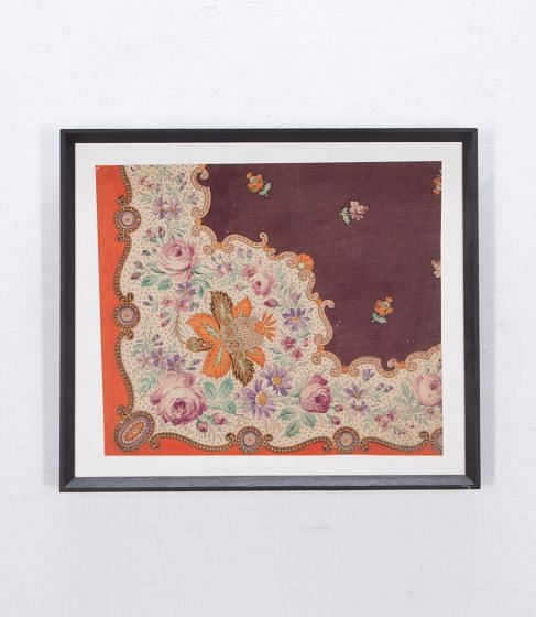 French 19th Century Textile Design Framed