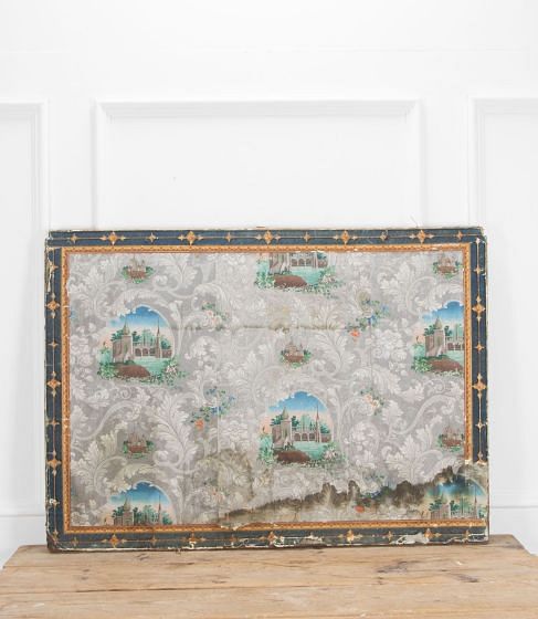 French 19th Century Papier Peinte Fire Board