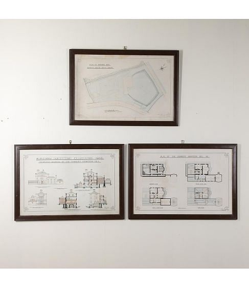 Set of Three 20th Century English Architectural Drawings