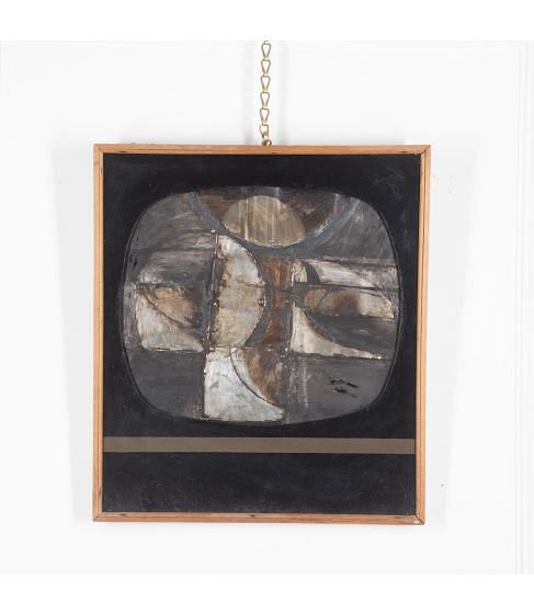 1970s Modernist Mixed Media Art Piece