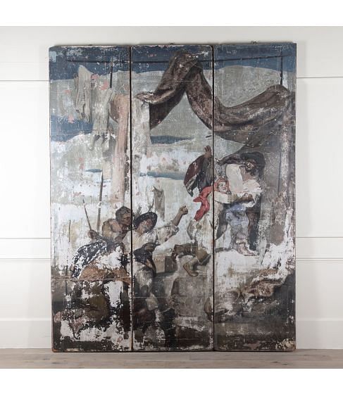 17th Century Italian Stucco Plaster Fresco