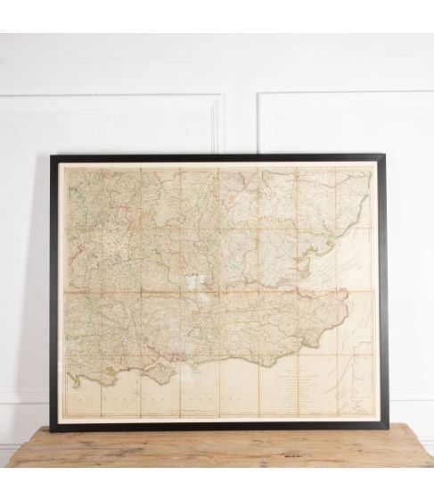 1776 London Travelling Map by John and Dury Andrew